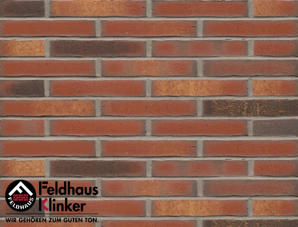 Клинкерная плитка ручной формовки R744DF14 vascu carmesi legoro, Feldhaus Klinker (240х52х14) от 4 587 руб.. Фото �2