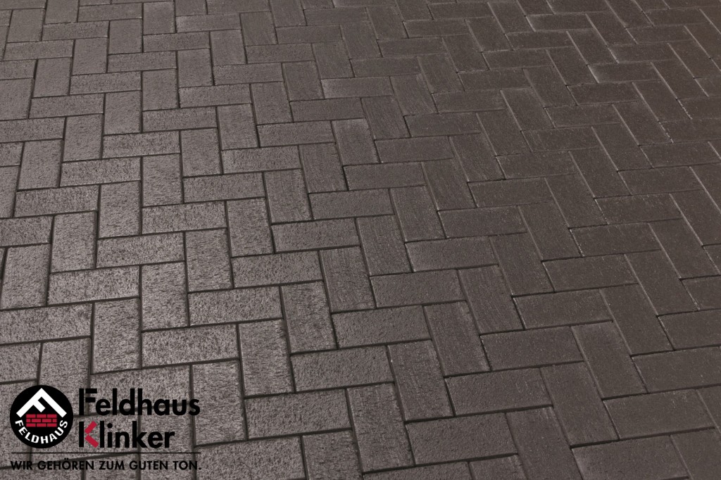 Тротуарный клинкерный кирпич P609KDF umbra ferrum Feldhaus Klinker, 200х100х52. Фото �3