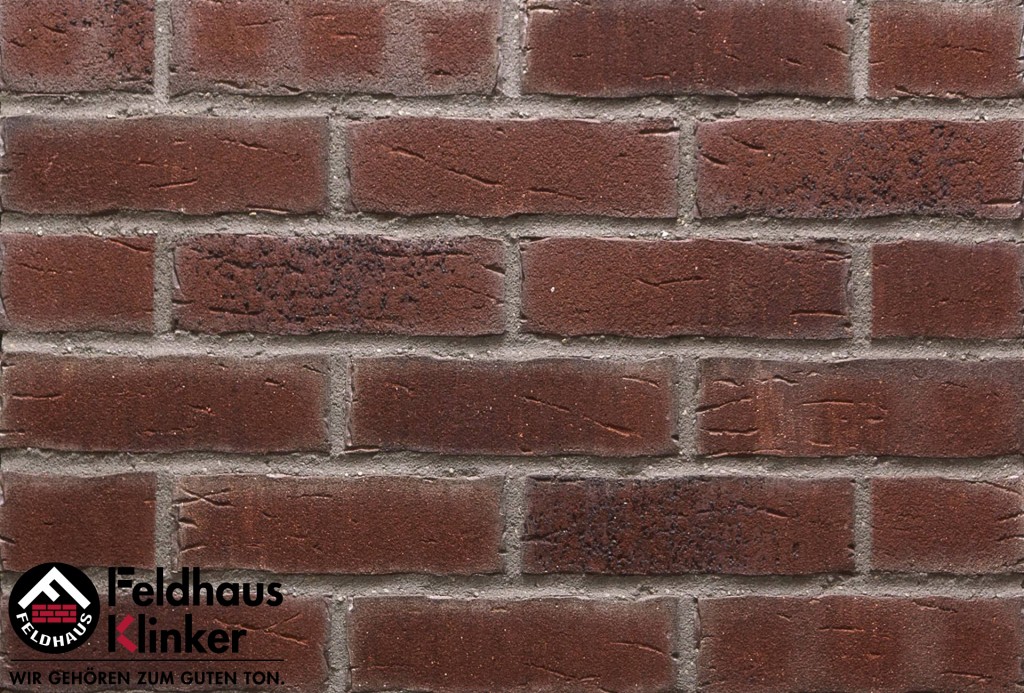 Клинкерная плитка ручной формовки R664NF14 sintra cerasi aubergine, Feldhaus Klinker (240х71х14) от €48.340. Фото �2