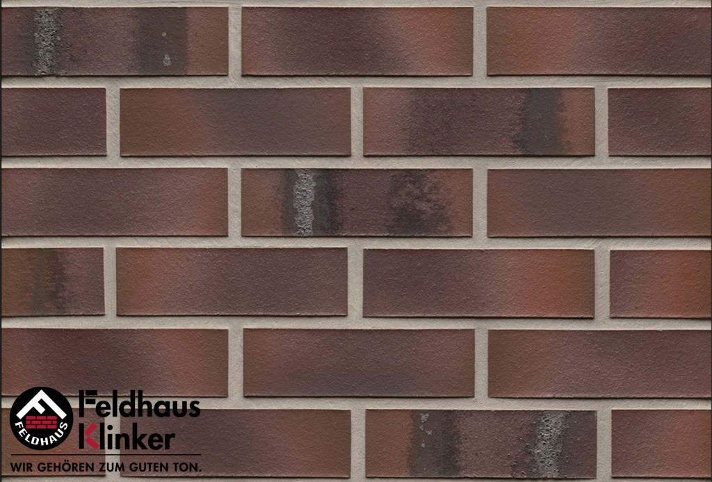 Клинкерная плитка для фасада R561DF14 carbona carmesi maritimo, Feldhaus Klinker (240х52х14) от €52.220. Фото �2