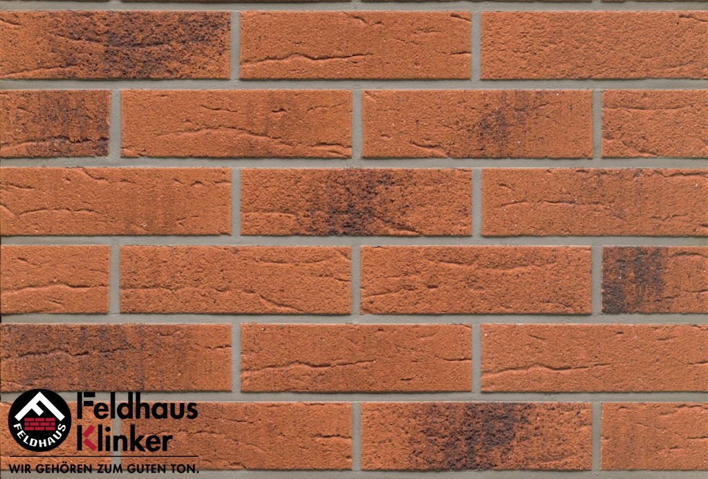 Клинкерная плитка для фасада R228NF9 terracota rustico carbo, Feldhaus Klinker (240х71х9) от €35.760. Фото �2