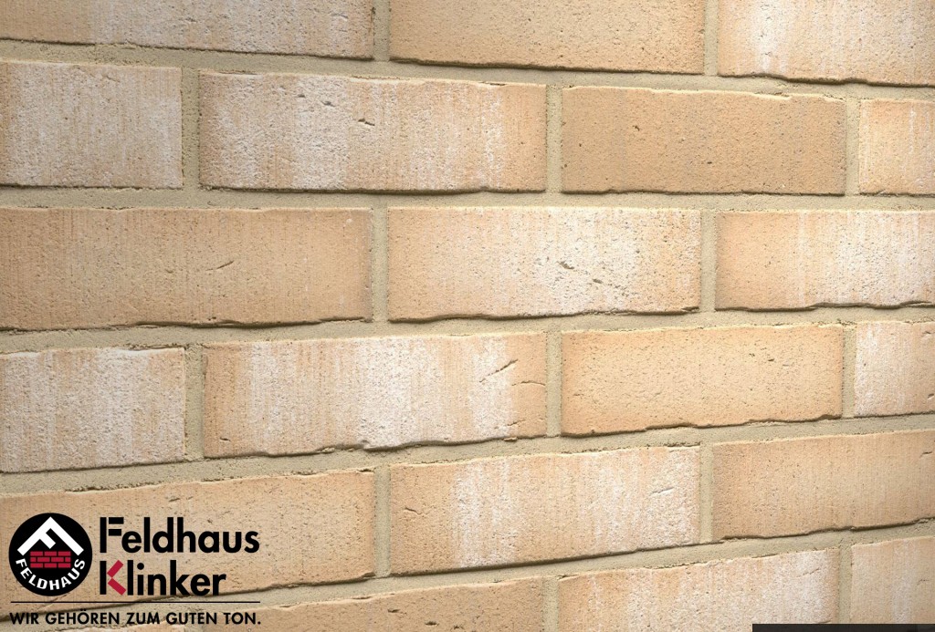 Фасадный клинкер ручной формовки R730NF14 vascu crema bora, Feldhaus Klinker (240х71х14) от €49.850