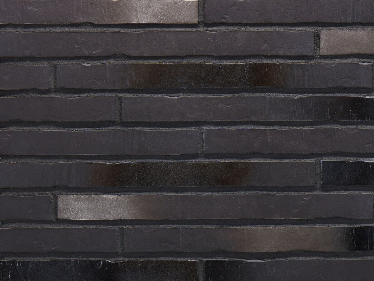 Клинкерная плитка под кирпич riegel 50 453 silber-schwarz 490x40x14 (7753), Stroeher для фасада