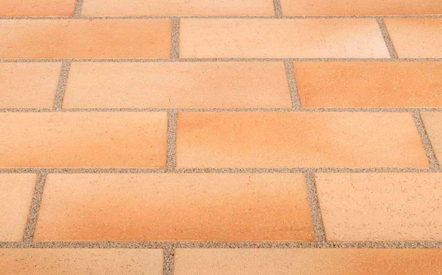 Тротуарная клинкерная плитка Stroeher beige-bunt 123, 240х115х18 (3118). Фото �8