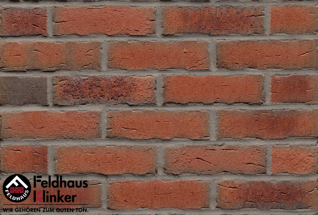 Клинкерная плитка ручной формовки R698NF14 sintra terracotta bario, Feldhaus Klinker (240х71х14) от €48.340. Фото �2
