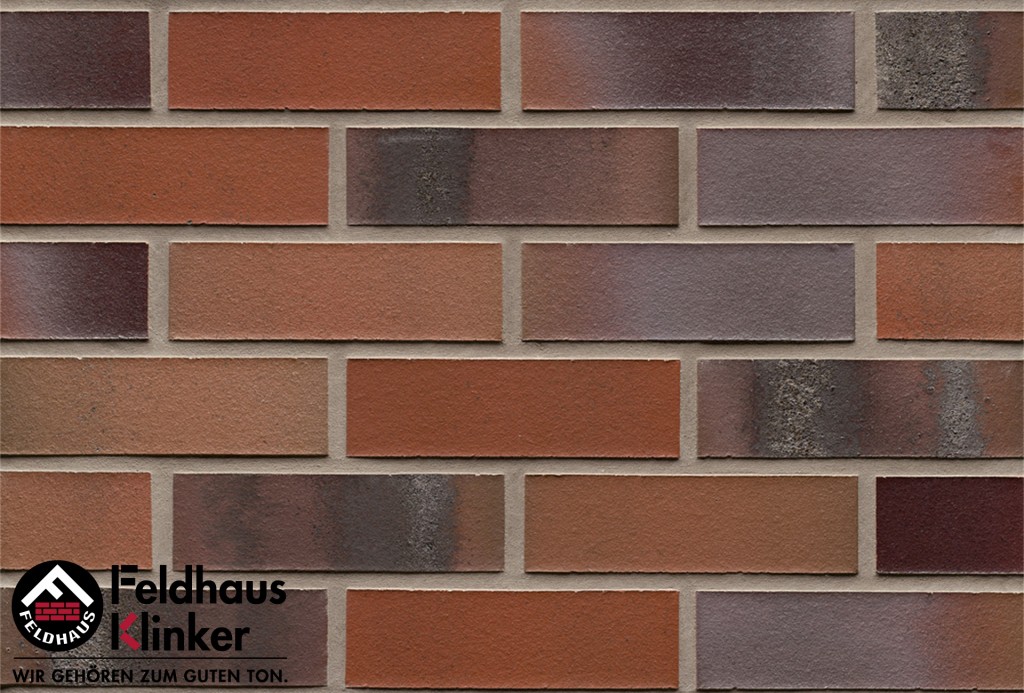 Клинкерная плитка для фасада R560DF14 carbona carmesi colori, Feldhaus Klinker (240х52х14) от €52.220. Фото �2