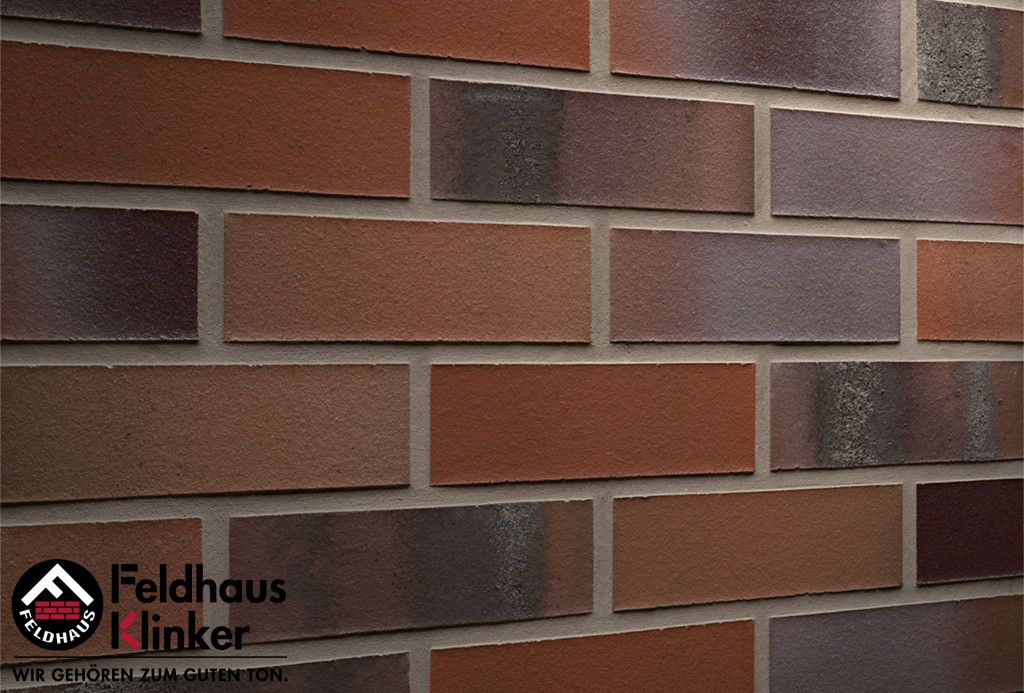 Клинкерная плитка для фасада R560DF14 carbona carmesi colori, Feldhaus Klinker (240х52х14) от 5 055 руб.