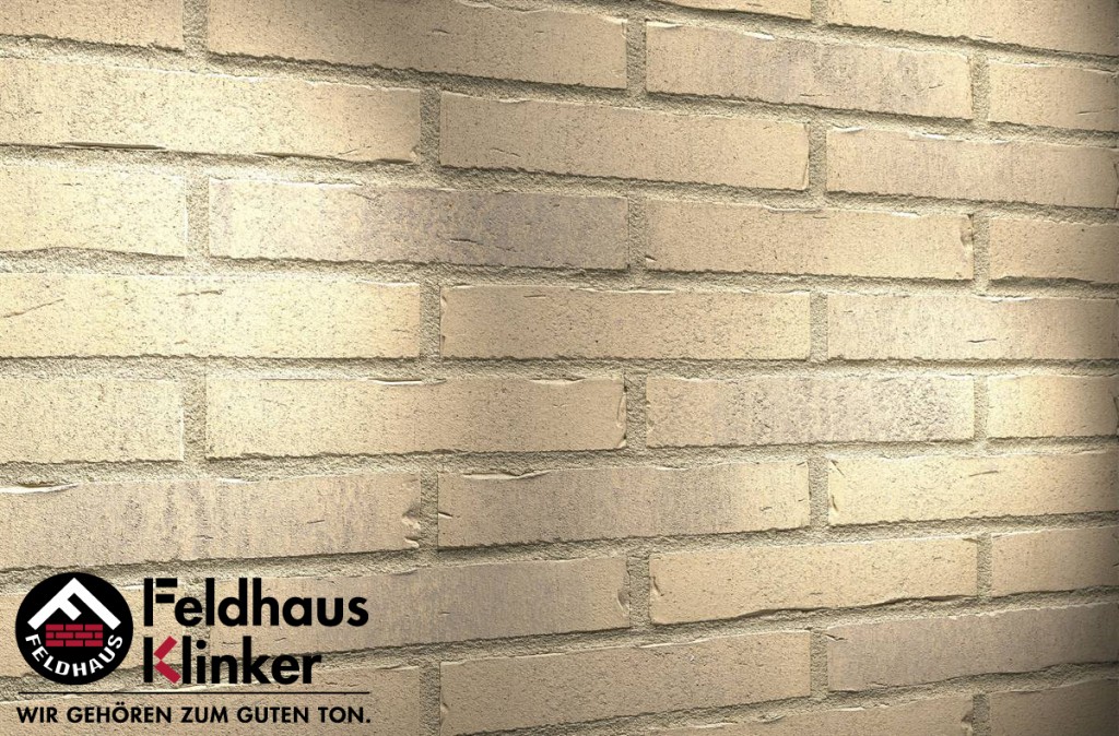 Клинкерная плитка ручной формовки R733DF14 vascu crema pandra, Feldhaus Klinker (240х52х14) от €50.330